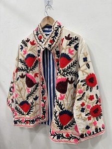 Chaqueta Étnica de Lujo, Estilo Boho Suzani, Chaqueta de Terciopelo con Bordado Indio Suzani, Chaqueta Unisex de Primavera para un Estilo Elegante - Product Image 2