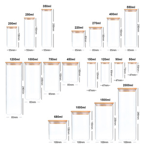 <span class=keywords><strong>Set</strong></span> di 8 Barattoli in Vetro per Alimenti con Coperchio in Bambù, Ermetici, 4x400ml e 4x750ml, per Caffè, Erbe e Spezie - Product Image 5