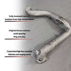 Pour A35 A180 A200 W177 2.0T Downpipe sans catalyseur avec isolation, système d'échappement amélioré pour une performance accrue - Product Image 2