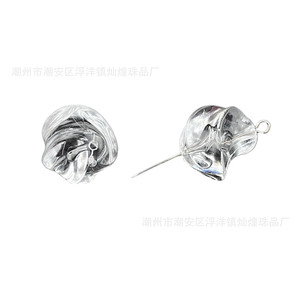 Acrylic Transparent Twisted <b>Beads</b> Round Spacer Irregular For Jewelry Making DIY Accessories - Product Image 5