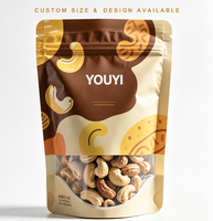 Sacs d'emballage personnalisés pour café avec valve, pochettes verticales pour grains de café 250g 500g 1000g, conformes aux normes alimentaires