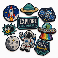 Écusson brodé à la main 3D personnalisable à coudre avec sequins pour organisations - Patch en tissu tissé personnalisé
