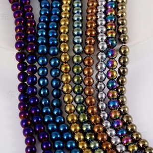 2 3 4 6 8 10 12 MM Hématite multicolore Pierre précieuse non magnétique Perles en vrac Pierre d'énergie ronde Perles de puissance pour la fabrication de bijoux - Product Image 1