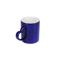 Mug magique en céramique moderne de 350 ml avec poignée en forme de cœur, sublimation photo, changement de couleur, passe au micro-ondes et au lave-vaisselle, idéal pour les cadeaux d'affaires