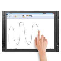 Moniteur LCD à écran tactile capacitif de 15 pouces bon marché avec interfaces USB et AV rétroéclairées par LED pour les applications professionnelles