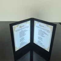 Panneau de table lumineux LED rechargeable à 2 pages pour menu, idéal pour discothèques, KTV, restaurants, bars à cocktails et fêtes