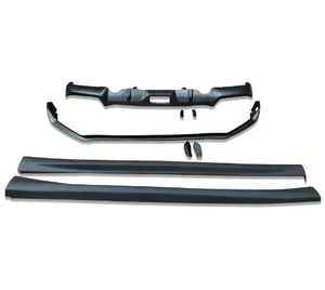 Kit Carrozzeria per <span class=keywords><strong>Suzuki</strong></span> Swift 2016-2020, Labbro Paraurti Anteriore, Minigonne Laterali, Labbro Posteriore, Sportivo in ABS di Alta Qualità, Nero, Gancio di Traino Avvitabile - Product Image 2