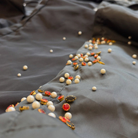 Ensemble de survêtement en nylon personnalisé avec perles, veste coupe-vent et pantalon de survêtement pour homme, fermeture éclair, imperméable, survêtement de qualité supérieure
