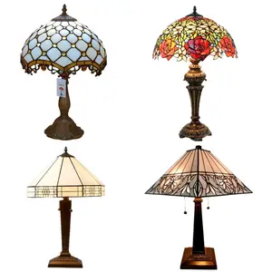 Bestseller Produkte Tiffany Lampen Glasmalerei Tisch lampe Hersteller