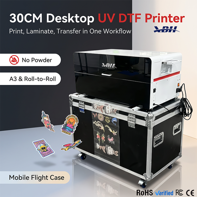 UV DTF Crystal Sticker Machine UV DTF DTF Sticker Printer UV Sticker Printer All-in-One Laminator A3