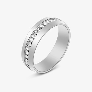 Großhandel <span class=keywords><strong>Gold</strong></span> Trendige Neue Herren- und Damen-Edelstahl-Fingerringe Maßgefertigter Kristall-Strass-Schmuck für Hochzeiten und Verlobungen - Product Image 4