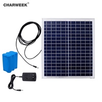 Ventilateurs solaires domestiques rechargeables AC/DC en plastique avec grille, 14 pouces, 3 pales, lumière nocturne, 3 vitesses