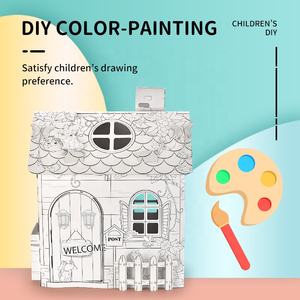 لعبة رسم وتلوين ورقية للأطفال فوق 3 سنوات، فيلا ريفية، لغز ثلاثي الأبعاد للرسم والتلوين - Product Image 5