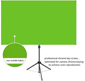 Écran vert pliable de 80 pouces 16:9 avec support, chromakey portable pour studio photo, vidéo, zoom, <span class=keywords><strong>YouTube</strong></span>, diffusion en direct - Product Image 5