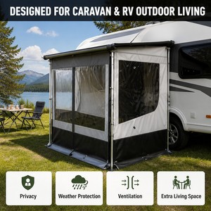 Enceinte de <span class=keywords><strong>caravane</strong></span> personnalisée avec <span class=keywords><strong>auvent</strong></span>, pièce de privacité pour camping-car, fabricant OEM - Product Image 3
