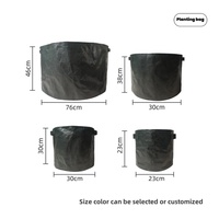 Vente en gros en usine sur mesure Sac de jardinière en plastique PE imperméable pour tomates Pots de culture de potager intérieur/extérieur pour fleurs
