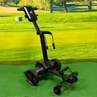 Chariot de golf multifonctionnel au design moderne, poussée manuelle et suivi automatique, 6 roues, chariots de golf électriques au lithium