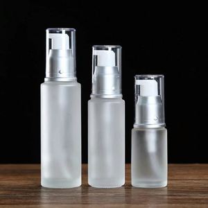 Cosmetic Packaging Sets Frosted <b>Glass</b> Pump <b>Bottles</b> Frosted <b>Glass</b> <b>Spray</b> Toner <b>Bottle</b> - Product Image 1