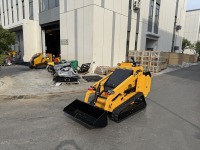 Mini-chargeuse compacte sur chenilles à double alimentation, moteur diesel EPA EURO5, force de rupture de 5,5 kN, machine de construction