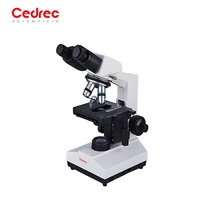 Best Selling Binocular Stereo LED Microscope for Teaching with Rechargeable Batteries LED Light Source Biological Microscope