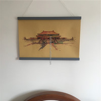 Colgador de carteles de madera pintada con imanes fuertes y Marcos magnéticos de madera para colgar cuerdas para fotos, impresiones en lienzo