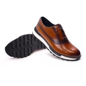 Zapatos <span class=keywords><strong>Oxford</strong></span> Casuales de Cuero para Hombre de Diseñador Italiano en Oferta, Zapatos Cómodos de Alta Gama con Cordones para Caminar, 1 Par en Stock de Zapatos de Piel - Product Image 4