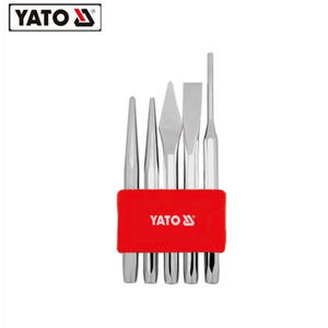 Juego de punzones y cinceles Yato de 5 piezas, acero al cromo vanadio, herramientas industriales para reparación mecánica de metales YT-4695 - Product Image 1