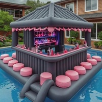 Bar gonflable de piscine en PVC pour extérieur, tente de fête personnalisée, grand pub gonflable avec sièges pour les fêtes