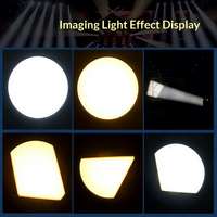 Projecteur d'Éclairage Scénique LED 200W DMX512 Frensel RGB/Blanc Neutre/Blanc Chaud Dimmable pour Salons Automobiles et Théâtres