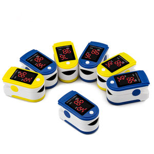 Moniteur <span class=keywords><strong>de</strong></span> fréquence cardiaque et d'oxygène sanguin à domicile avec affichage LED tricolore bleu, blanc et jaune, arrêt automatique - Product Image 1