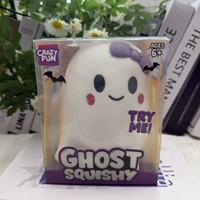 Reuze Spook Bloemige Vulling Knijpbaar Schattig Halloween Spook TPR Stress Verlichtend Fidget Speelgoed Decompressie Speelgoed Kinderen Feestdagen Cadeaus