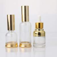 Bouteille de Parfum carrée En Verre 25Ml Clair Vaporisateur Givré Bouteilles en Verre En Aluminium Pour Parfum En Chine