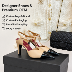 Nouvelle Chaussure de Luxe Designer 2026 pour Femme – Talons Slingback en Cuir de Haute Qualité Nude Beige Noir, Bout Pointu, Style T-strap, Talon Aiguille - Product Image 1