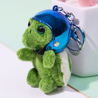 Nouveau modèle de porte-clés tortue en casque - Porte-clés tortue mignon - Accessoire pour sac, accessoire de décoration