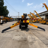 Vente directe usine Grue araignée sur chenilles télescopique diesel, hauteur de levage 10m, 15m, 16m, 19m, capacité 3t, 5 tonnes, 8t, 10 tonnes