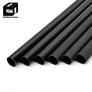 Tube Fibre Carbone High Rigid Carbon Fiber Tube 3K Wrapped Custom 2 Inch Diameter Carbon Fiber Pipe