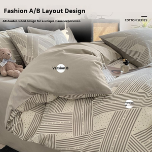 Простой набор одеял из чистого хлопка, 11 шт., с диагональными полосками, качественная водостойкая мягкая кожа - Product Image 3