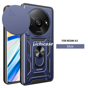 Lichicase, productos más vendidos, soporte de anillo a prueba de golpes, funda de parachoques para Redmi A3, anillo de Metal, funda trasera móvil - Product Image 3