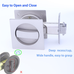 Kunci Pintu Geser 3keys Grosir, Bahan Stainless Steel, Model Flush Mount, Tombol Tersembunyi, Deadbolt, Kunci Mekanik Tersembunyi untuk Pintu Geser - Product Image 5