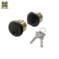 Serrure à mortaise en laiton de haute qualité KeyMan Ansi Grade 1, bronze foncé anodisé, double cylindre, entraxe 70 mm, pour hôtel, entrepôt, bureau