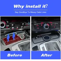 Station d'accueil Vtear, chargeur sans fil, câbles de charge rapide, pièces de décoration intérieure, accessoires auto pour Audi Q5 8R / S5 SQ5 2010-2017