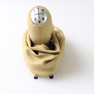 Pommeau de levier de vitesse de voiture en cuir beige, 5 ou 6 vitesses, ergonomique, compatible Renault - Product Image 2