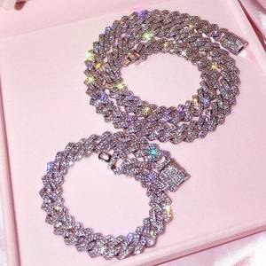 Venta al por mayor collar de diseñador Cadena de hip hop con diamante fábrica venta al por mayor moda collar de alta calidad joyería regalo Hip Hop lado - Product Image 6