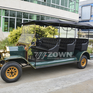 Voiture électrique classique vintage européenne, véhicule de tourisme écologique rétro pour service VIP d'hôtel - Product Image 3
