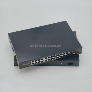 24 Port Fast Ethernet PoE <b>Switch</b> 2 Gigabit RJ45 Uplink 1 SFP Fiber Slot 300W Unmanaged Rackmount <b>Network</b> <b>Switch</b> - Product Image 2