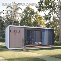 Maison mobile de luxe à structure en acier, étanche, extensible, type villa/bureau, avec panneaux sandwich, construction rapide et design créatif