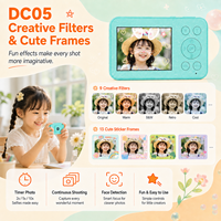 DC05 Ultra İnce Dijital Kamera 48MP 1080P Taşınabilir Kompakt Kamera Çıkarılabilir Pil Dahili Hafıza Özel Logo Noel Hediyesi