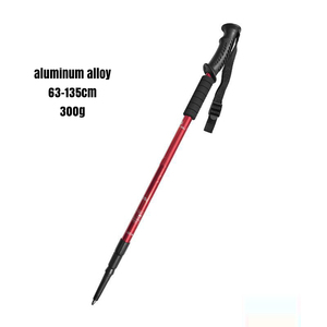 Bastón de trekking con mango recto de aleación de aluminio, bastón ajustable portátil ultraligero <span class=keywords><strong>para</strong></span> caminar en esquí - Product Image 4