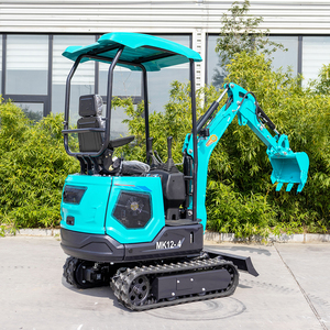 Efficace 1.2T Mini Digger 1200 Kg Compact Crawler Excavator Swing Boom 360 Rotation pour la construction de ferme Comprend un moteur - Product Image 6