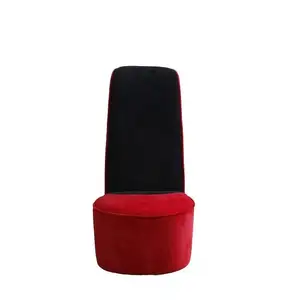 Kursi hak tinggi merah kain dekorasi mewah/sandaran kaki PU kursi bangku desain Modern hak tinggi kursi ruang tamu